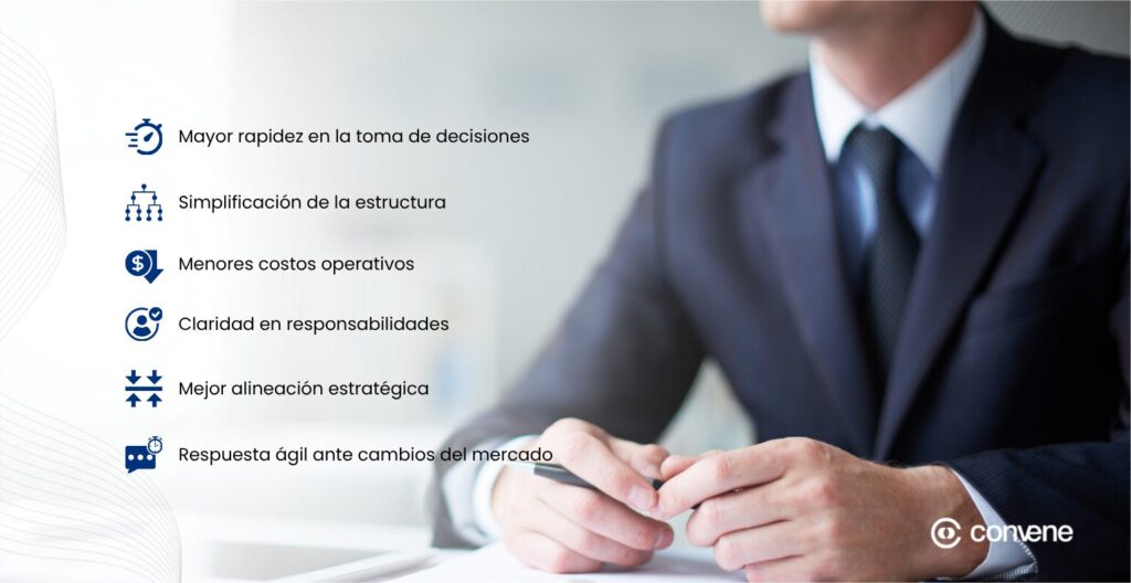 Administrador único revisando información corporativa para la toma de decisiones estratégicas, destacando los beneficios de una estructura de gobernanza más ágil, eficiente y con responsabilidades centralizadas.